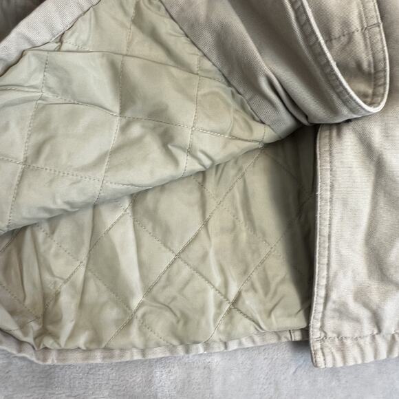 VTG Y2K Chore Coat Womens Large Beige Jacket Farm Barn Outdoor Workwear Utility - Picture 9 of 14